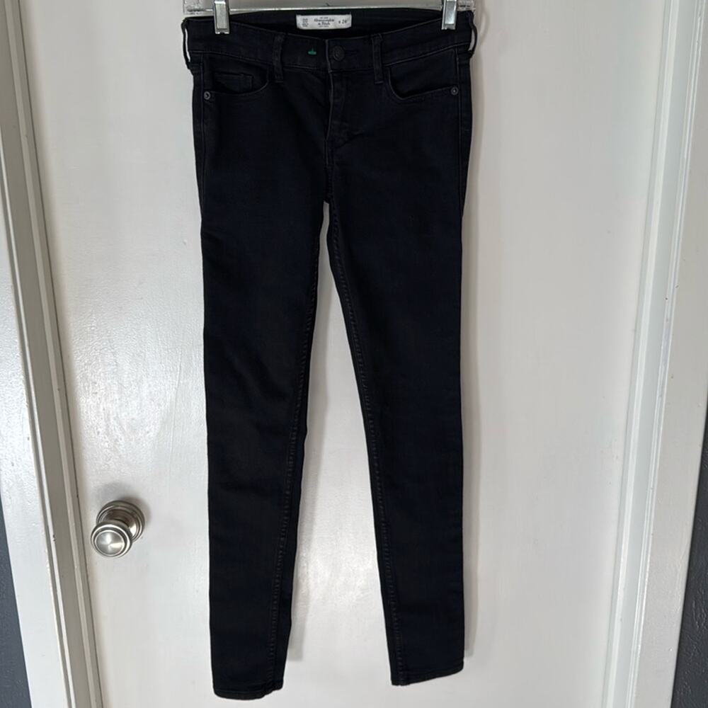 Black Abercrombie and Fitch EUC skinny jeans size OO (24)